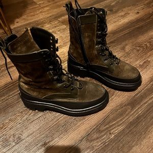 Allsaints boots, green/black